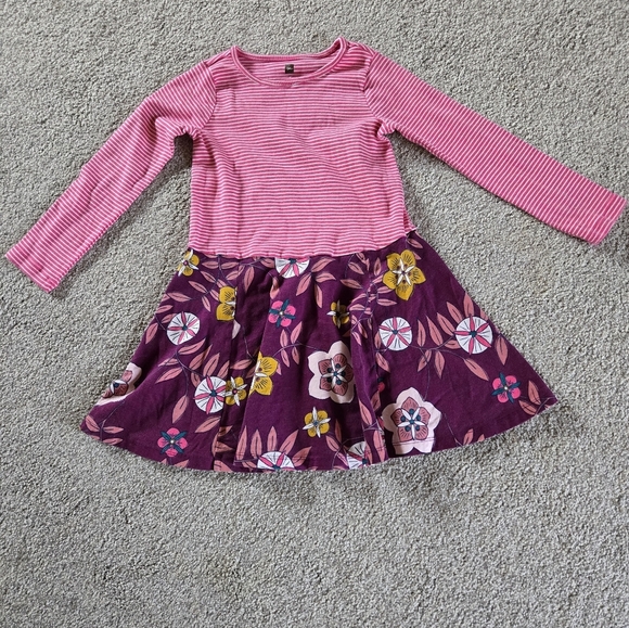 Robe Fille Tea Collection McKenna - Taille 4 - Manches Longues - 100% Coton - Occasion Très Bon état